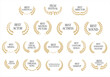 Collection of Award Laurel Wreaths for Cinema Festivals vector illustration 