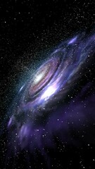 Wall Mural - spiral galaxy, animation of milky way
