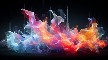 Wall Mural - a journey through algorithmic realms with an interactive generative artwork that takes viewers on a 