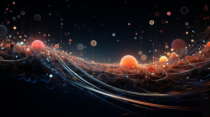 Wall Mural - a journey through algorithmic realms with an interactive generative artwork that takes viewers on a 