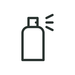 Poster - Hair spray isolated icon, hairspray bottle vector icon with editable stroke