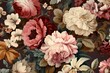 Beautiful fantasy vintage wallpaper botanical flower background