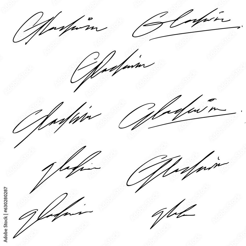 Personal Signature Ideas For Documents. Transparent Background Vector ...