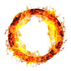 Poster - circle fire isolated on white