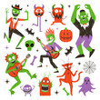 Halloween Monsters Dancing and Playing Rock Music