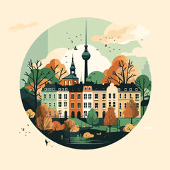  Berlin in Greens and Browns: An Abstract View of City Parks and Landmarks