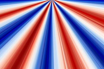 Wall Mural - Retro red, white and blue ray sun burst abstract background