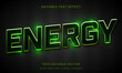 green monster neon glow 3D Editable text Effect Style	