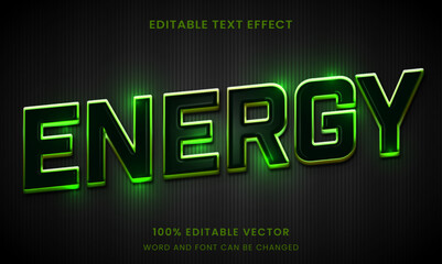 Wall Mural - green monster neon glow 3D Editable text Effect Style	