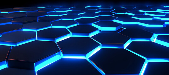 Sticker - abstract background with hexagons