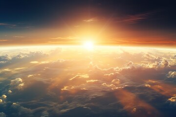 Wall Mural - sunrise over the clouds