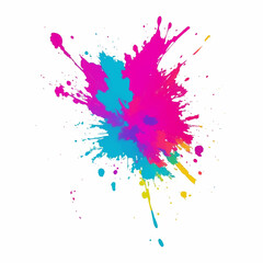 colorful ink splashes