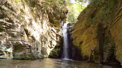 Canvas Print - Riva Waterfall located in Himachal Pradesh, Tourism place in North India