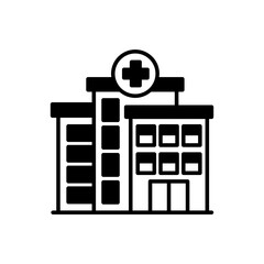Wall Mural - Hospital icon in vector. Illustration