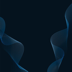 Wall Mural - linear abstract gradient waves. vector design banner poster.