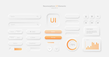 Wall Mural - a set of user interface elements for a mobile application. a collection of icons for user interface 
