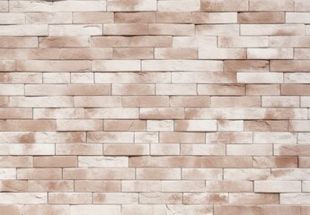 Sticker - beige and white light brown brick wall Generative Ai