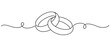 Wedding ring line art vector illustration