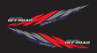 Wrap Design For Car vectors. Sports stripes, car stickers black color. Racing decals for tuning_20230725