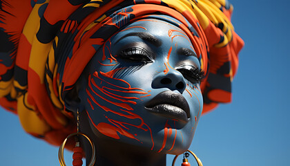 Wall Mural - African spiritual warrior 