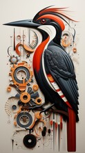 Abstract Woodpecker.