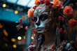 © graja - Beautiful  woman dressed for the Day of the Dead celebration. Sugar skull girl.