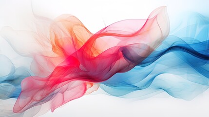 Canvas Print - Abstract background with smooth full-color on a white background, generated by AI