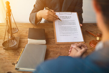 contract of sale was placed on the table in the lawyer office because the company hired the lawyer office as a legal advisor and drafted the contract so that the client could sign the right contract.