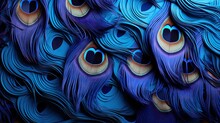  A Close Up Of A Peacock's Feathers With A Heart Cut Out.  Generative Ai