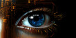 © Marc Kunze - Close up of  woman's eye. Technology concept created with AI