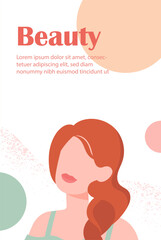 Canvas Print - beauty portrait cover. fashion magazine model near colorful rounds. young beautiful woman with brown