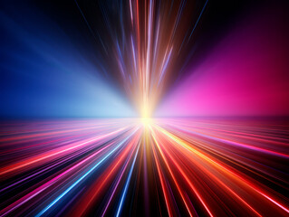 Wall Mural - abstract speed motion on the road, nightlife and technology concept. generative ai
