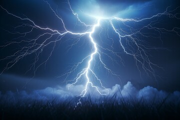Wall Mural - dark sky with thunder.