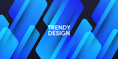 Poster - Dynamic vibrant colorful gradient blue background