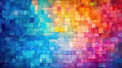 Wall Mural - blissful abstract mosaic texture background, generative ai