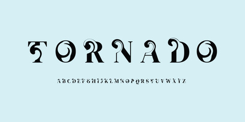 tornado wave ocean windy alphabet a-to-z fonts typeface typography display
