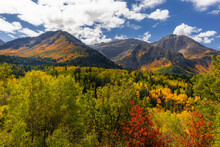 Scenic Mount Timpanogos Landscape In Utah During Autumn Time.
