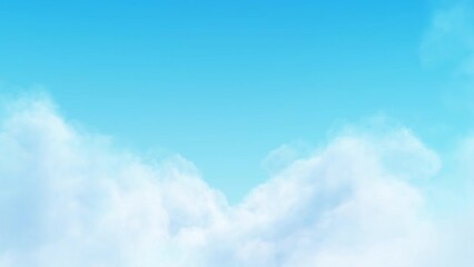 Wall Mural - passing soft cloud on blue sky. 3d rendering. passing clouds on blue sky background.