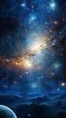 Wall Mural - breathtaking representation of the milky way from the outer reaches of our solar system filled with 