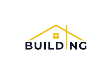 Wall Mural - Wordmark building real estate logo design