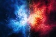 赤い炎と青い炎の背景：AI作品
