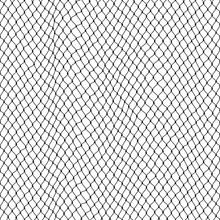 Fishnet Pattern, Fish Net Background, Soccer Goal Mesh, Vector Fishing, Football Or Tennis Sport. Seamless Ropes And Knots Pattern With Black And White Ornament Of Fish Trap, Fence Grid, Gate Network