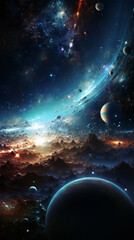 Wall Mural - breathtaking representation of the milky way from the outer reaches of our solar system filled with 
