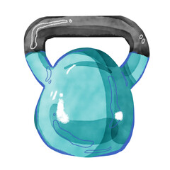 Sticker - watercolor Gym Weights