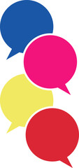 Aufkleber - Vector set of colorful speech bubbles
