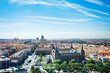 Panorama of Madrid city with Air and Space Force building
