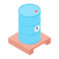 Poster - Trendy isometric icon of oil power