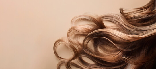 beautiful healthy shiny hair for fashion, cosmetics and makeup products