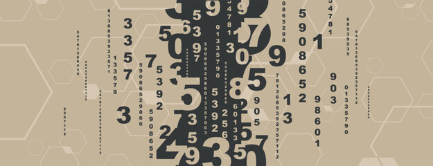 Sticker - abstract background with numbers	