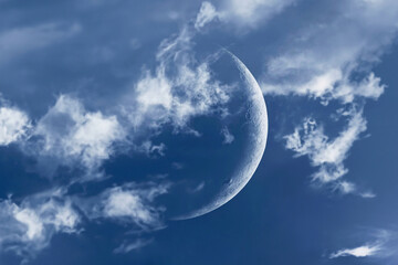 the moon hidden by clouds